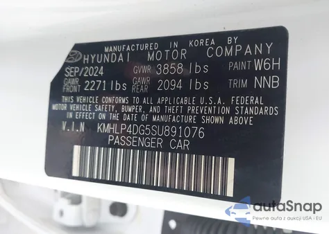 2025 Hyundai Elantra Limited z USA, uszkodzony, nr VIN KMHLP4DG5SU891076